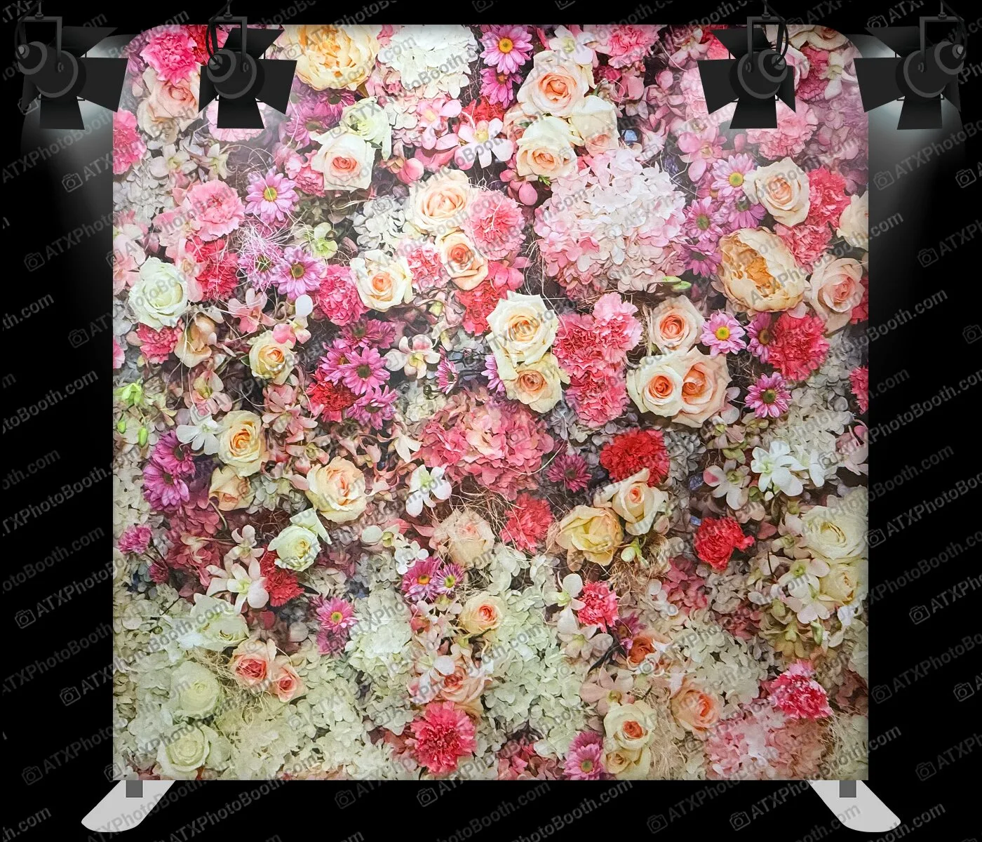 Photo booth backdrop - Mixed Floral Wall