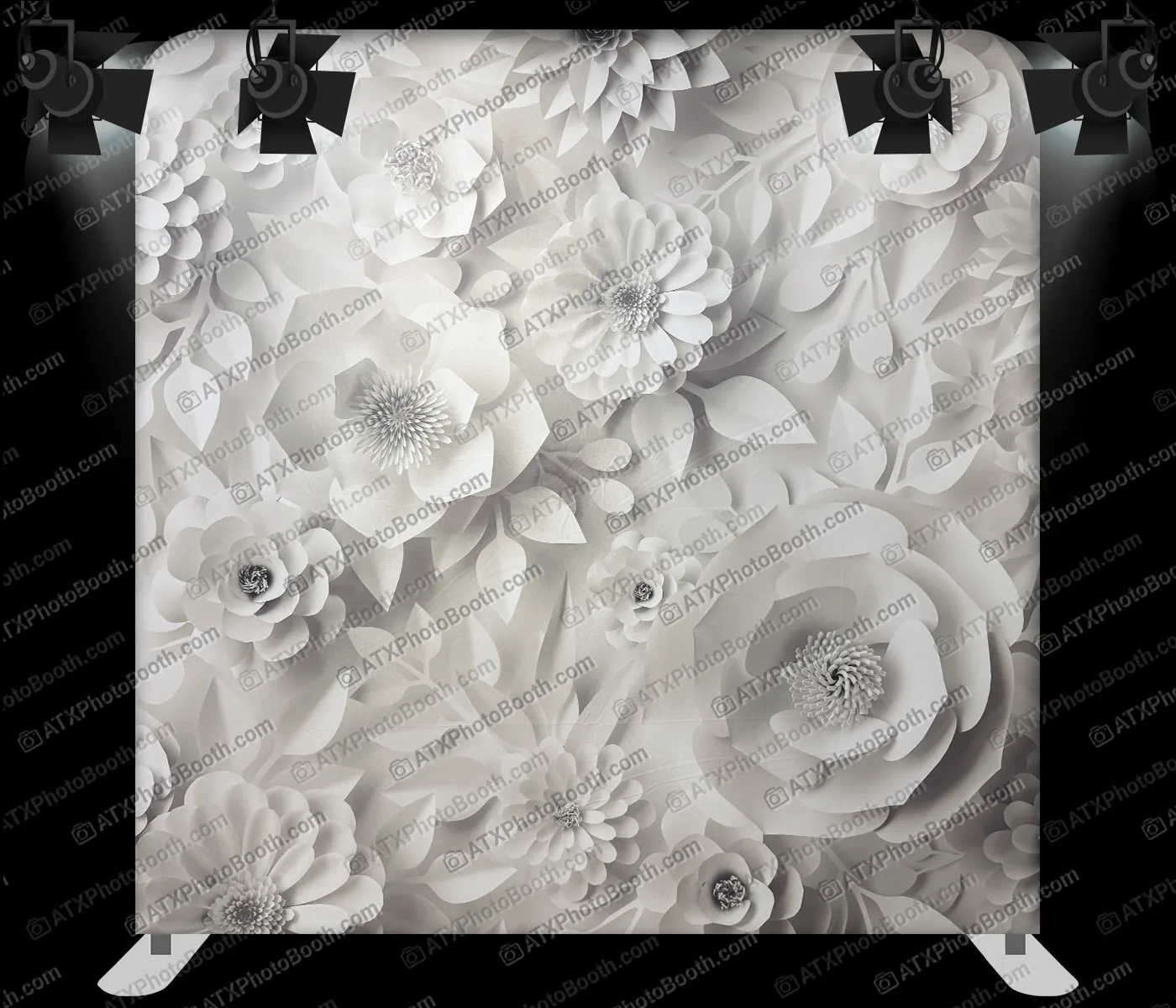 Photo booth backdrop - White Paper Flower Wall
