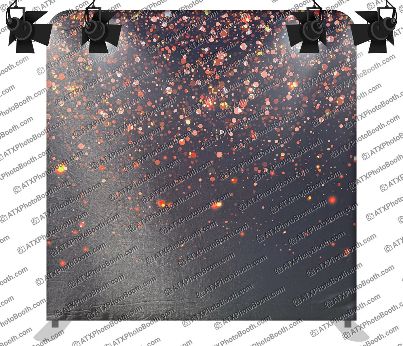 Photo booth backdrop - Black & Gold Sparkle