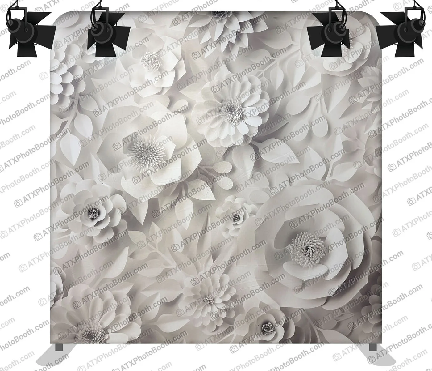 Photo booth backdrop - White Paper Flower Wall