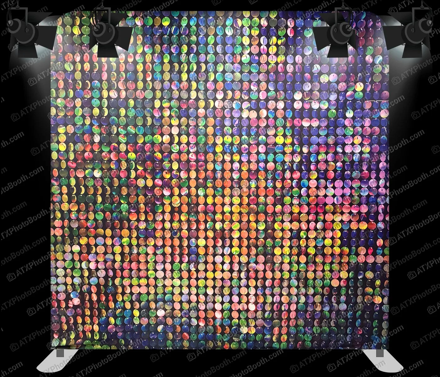 Photo booth backdrop - Colorful Sequin Wall