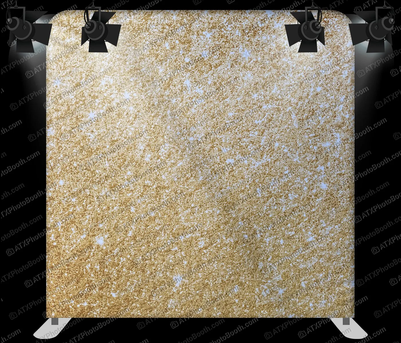 Photo booth backdrop - Gold Glitter