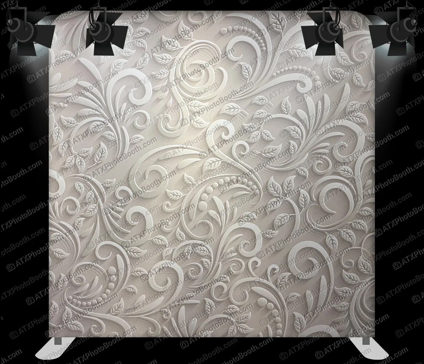 Photo booth backdrop - Ivory Baroque