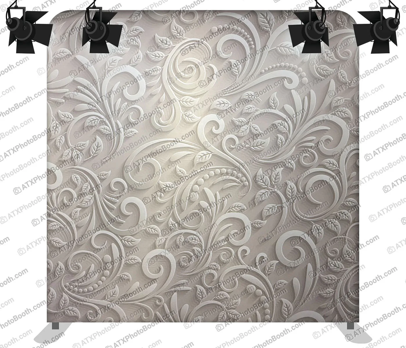 Photo booth backdrop - Ivory Baroque