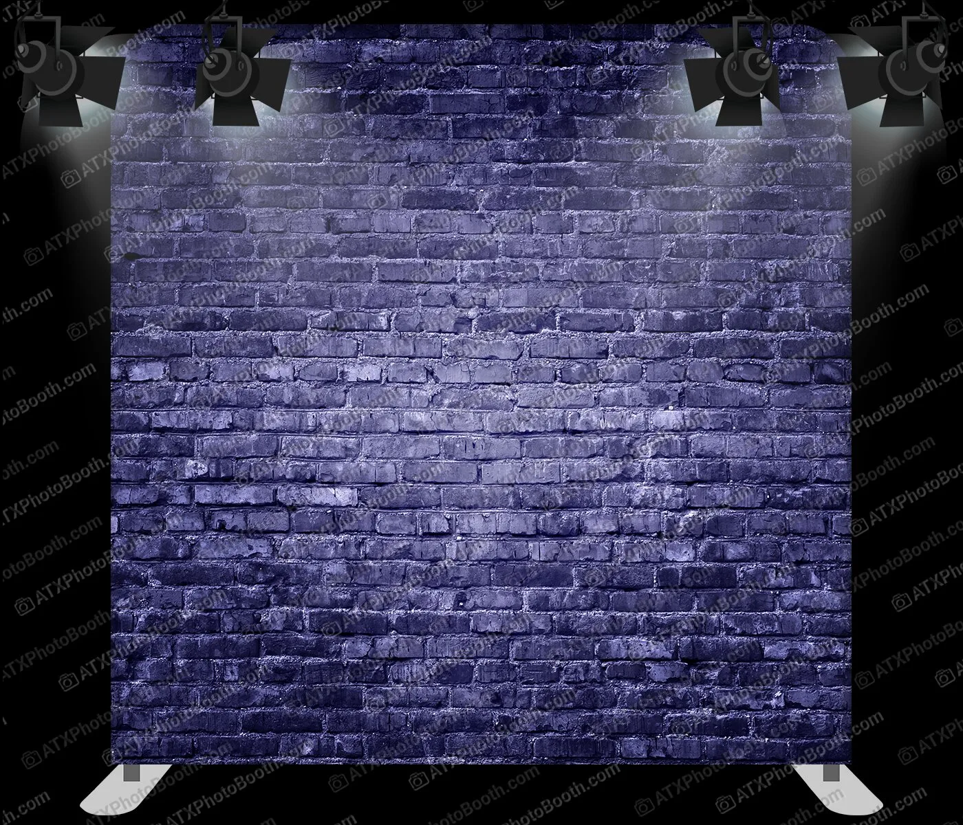 Photo booth backdrop - Dark Blue Brick Wall
