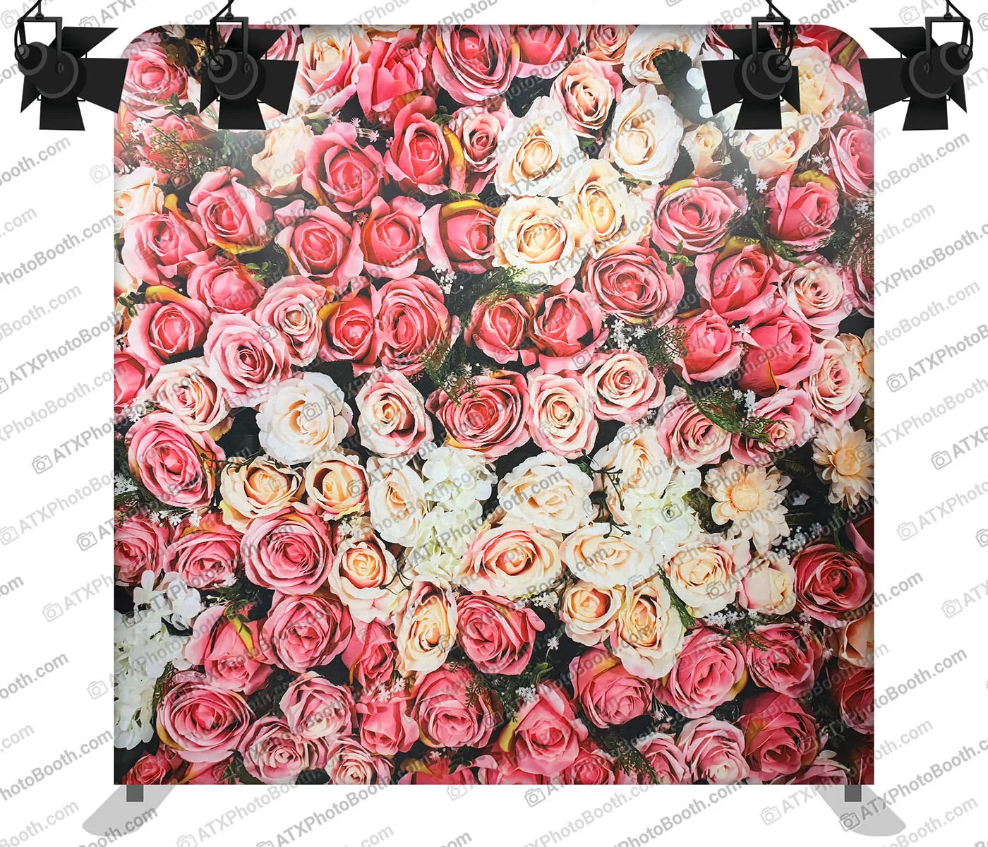 Photo booth backdrop - Mixed Rose Wall