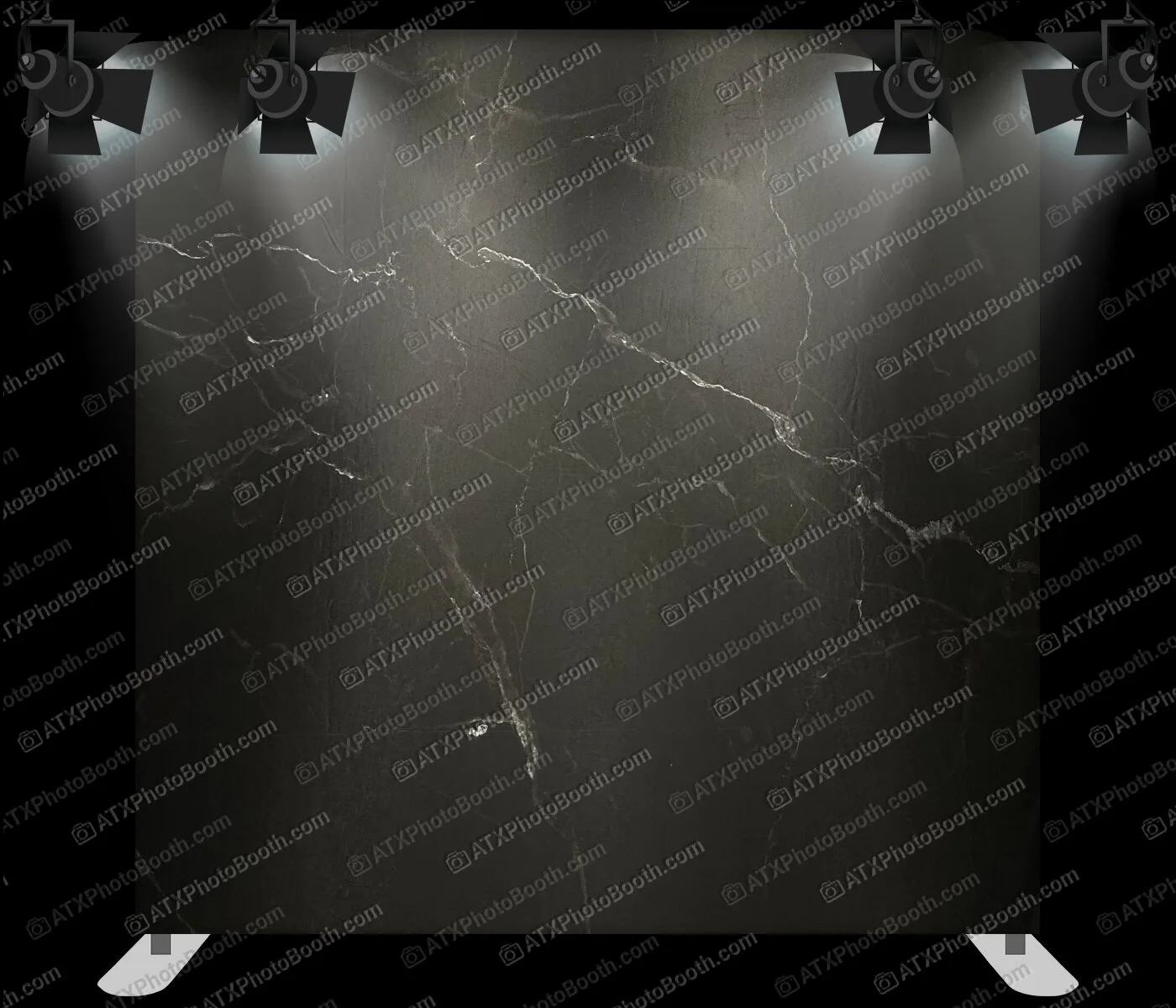 Photo booth backdrop - Black Marble