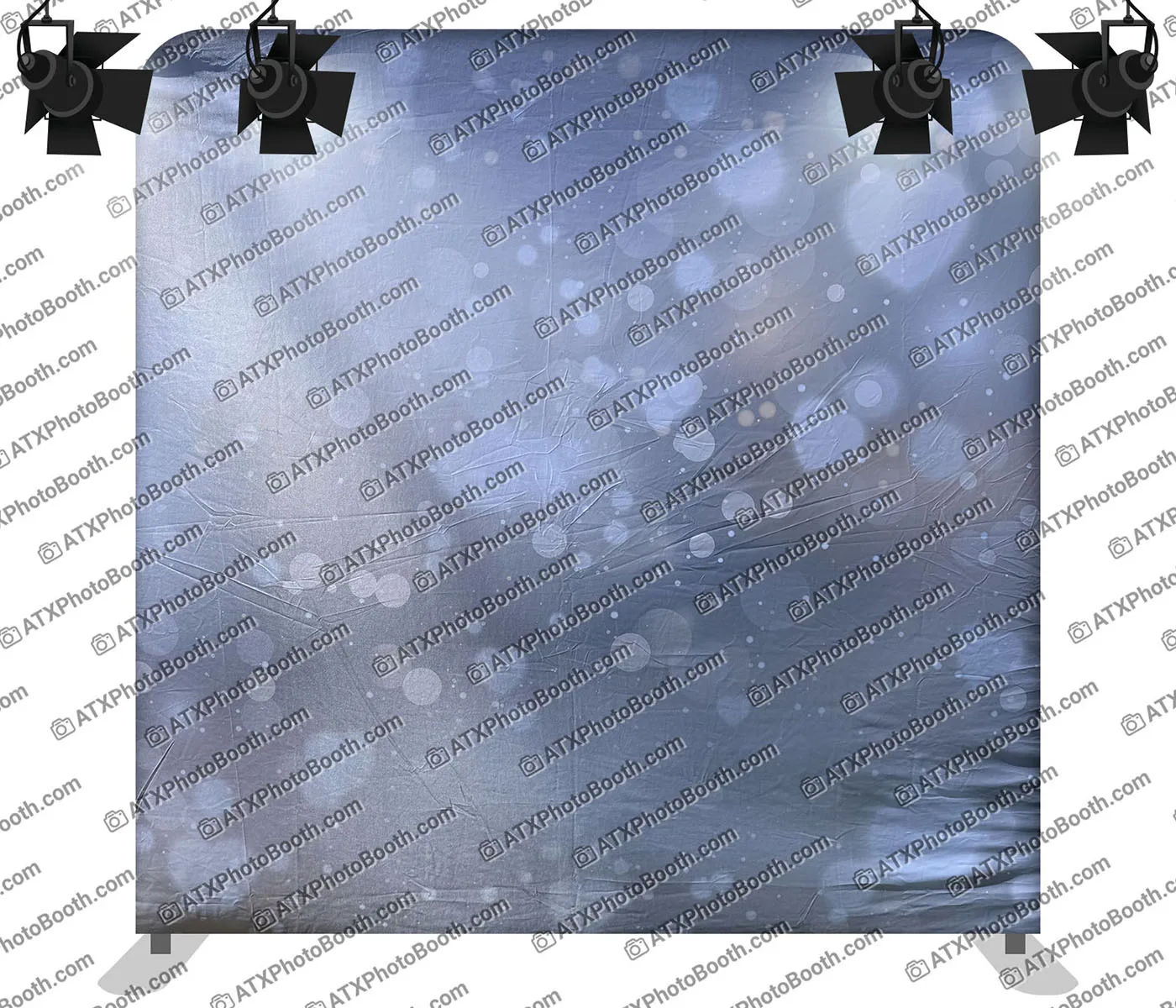 Photo booth backdrop - Silver & Champagne Bokeh Hearts