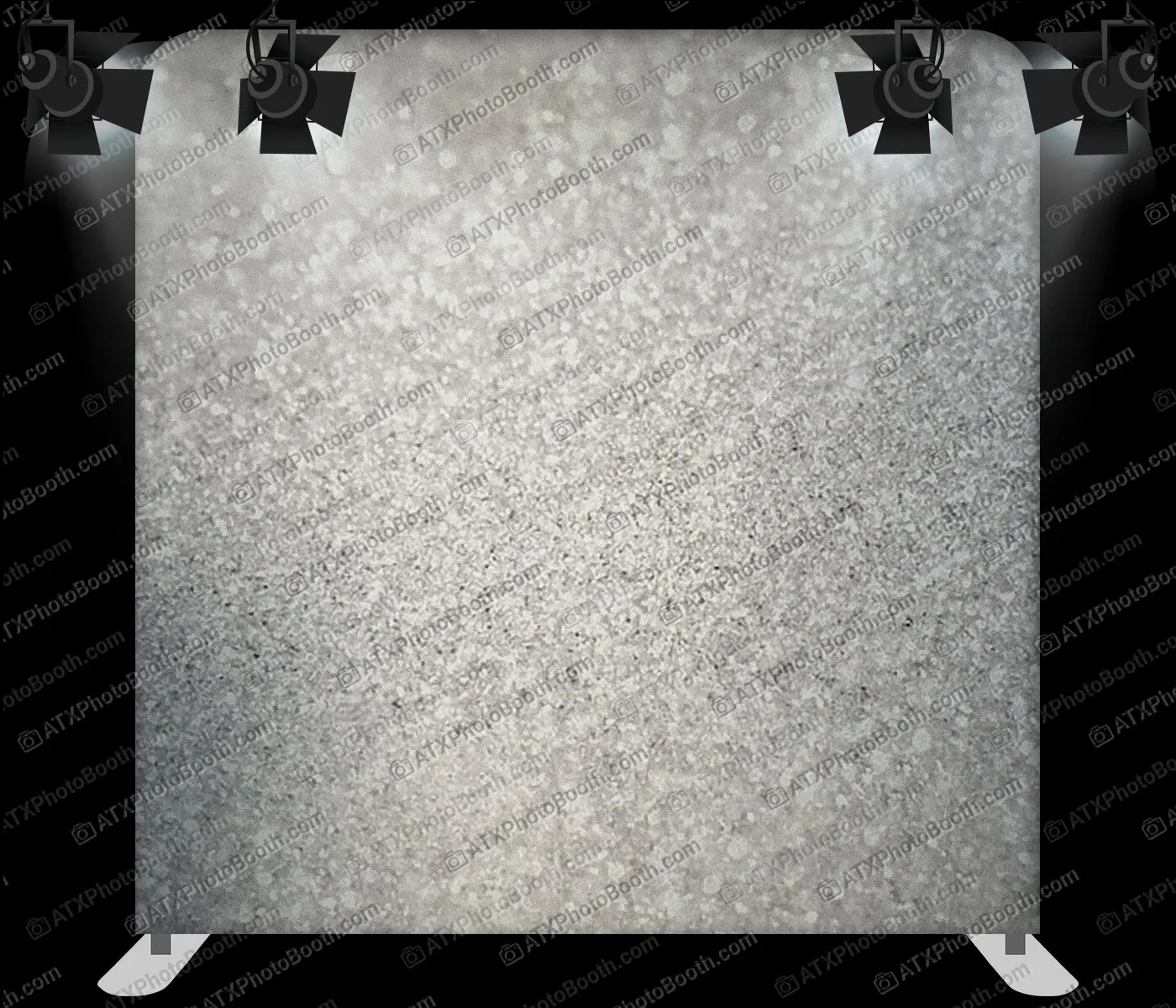 Photo booth backdrop - Silver Glitter